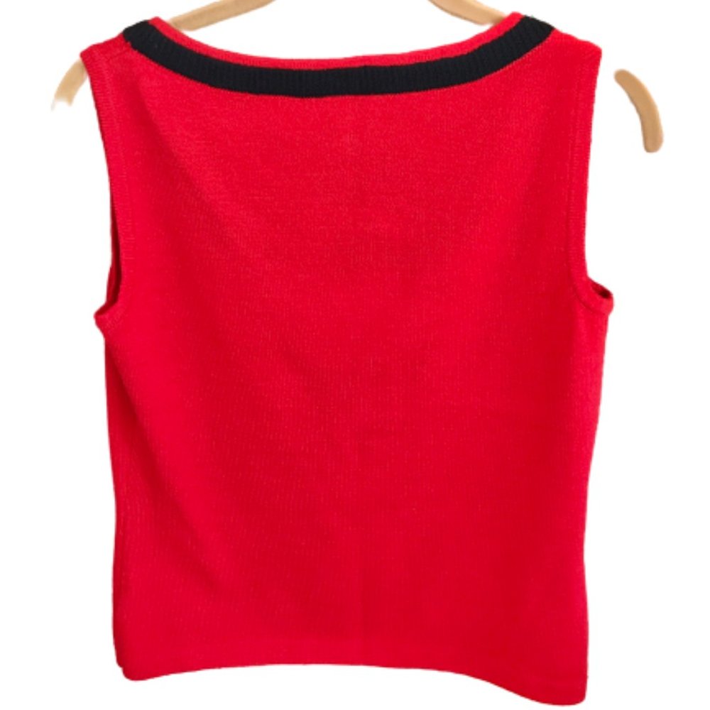 St John Red Shell Top Size Small - Picture 3 of 6